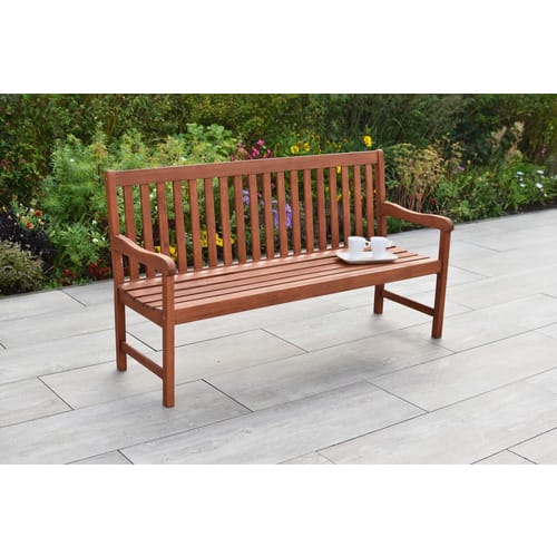MERXX Bank »Santos«, Holz, 3-Sitzer, BxHxT: 157 x 89 x 58 cm - braun
