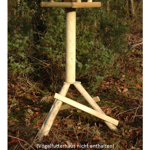 DOBAR Vogelhausständer, für Vögel, Kiefernholz, natur - braun
