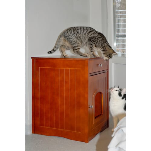 DOBAR Katzenschrank »Mohrle«, BxHxL: 48 x 63 x 48 cm, braun