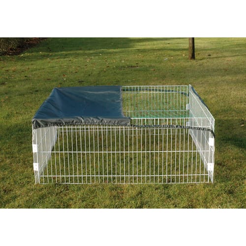 DOBAR Freilaufgehege, BxHxT: 119,5 x 52 x 119,5 cm, silberfarben