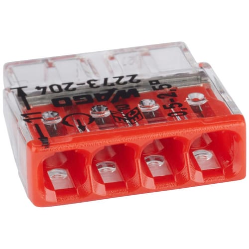 WAGO Klemme, COMPACT, Kunststoff, Rot, Leiter mit Querschnitt 0,5 – 2,5 mm²