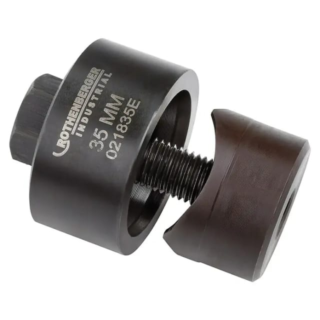ROTHENBERGER Industrial Schraublocher, aus Metall, für Bleche aus Kupfer, V2A, Aluminium und Stahl bis 4 mm Stärke - schwarz