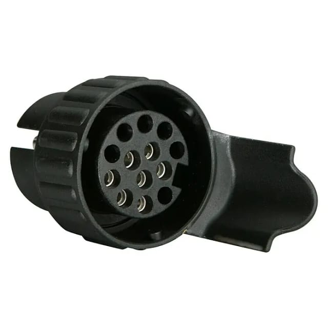 UNITEC Kurzadapter, 7- auf 13-polig, Kunststoff, 12 V - schwarz