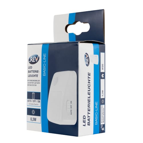 REV-Ritter LED-Batterieleuchte mit Bewegungsmelder Kunststoff weiß 1 W - weiss