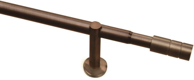 GARDINIA Gardinenstangen-Set »Zylinder«, Länge 1000 mm, Ø 25 mm, Metall - braun
