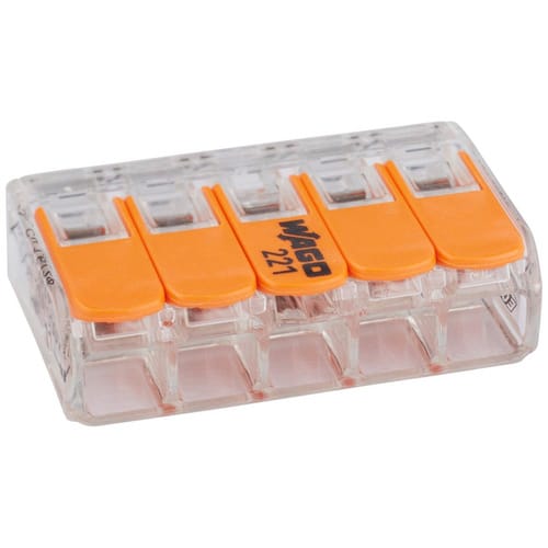 WAGO Klemme, COMPACT, Kunststoff, Orange, Kabel von 0,14/0,2 – 4 mm²