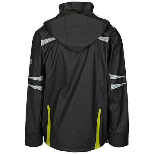 BULLSTAR Regenjacke »ULTRA«, schwarz/lime, Polyurethan (PU), Gr. XXL