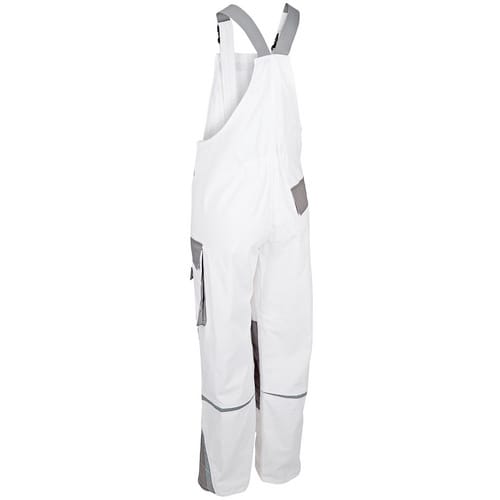 safety and more Latzhose »EXTREME«, weiß/grau, Polyester/Baumwolle, Gr. M - weiss