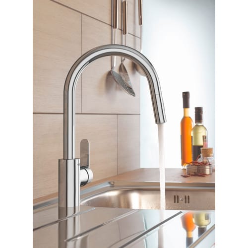 GROHE Spültischarmatur »Get«, Metall, glänzend, ⅜" - silberfarben