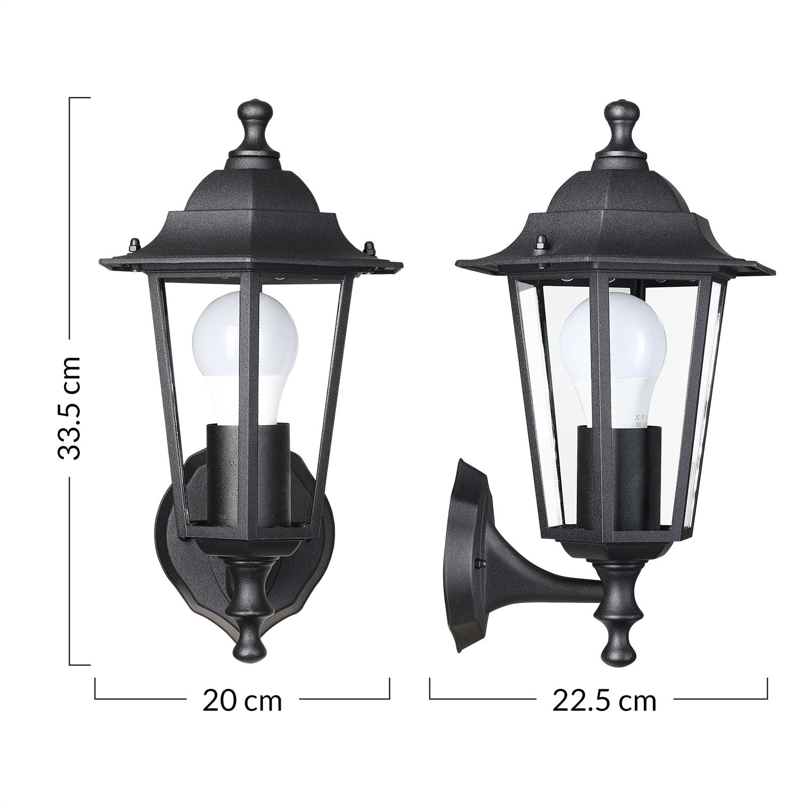 Außenwandleuchte, Schutzart Ip44, Aluminium, E27-fassung