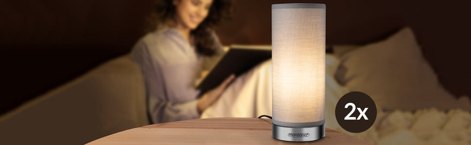 2er-set Tischlampen Mit Touch-funktion, Dimmbar, Inklusive Led-leuchtmitteln