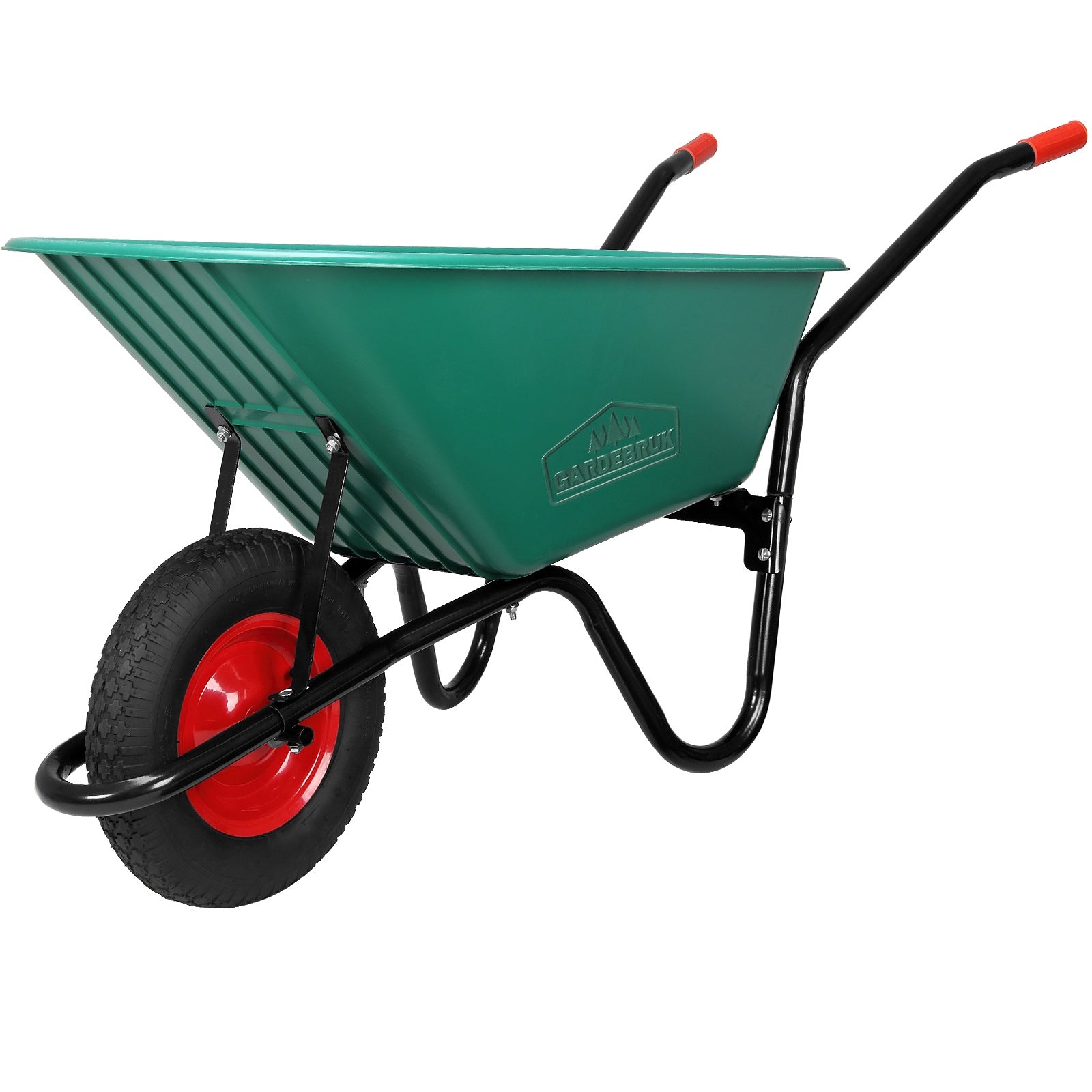 Schubkarre 100 L, 250 Kg, Luftreifen, Grün
