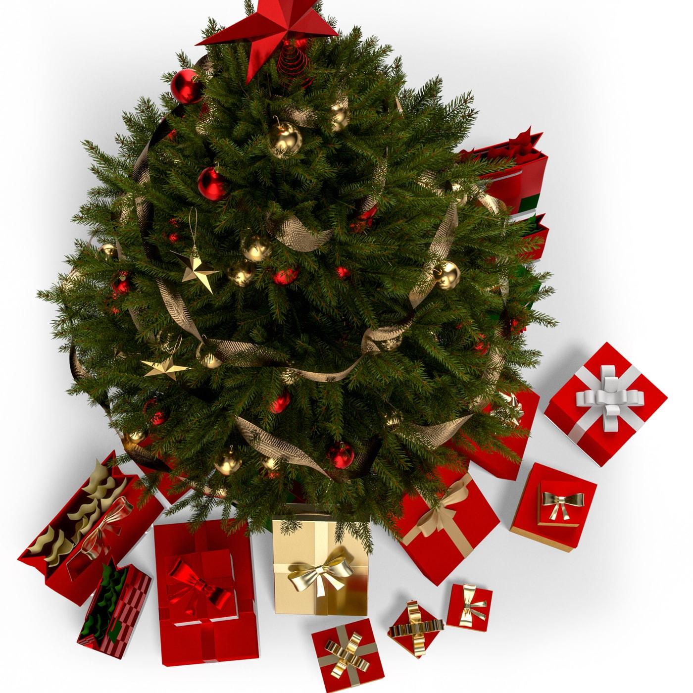 Künstlicher Weihnachtsbaum, 2,4 M, 1057 Zweige, Schwer Entflammbar