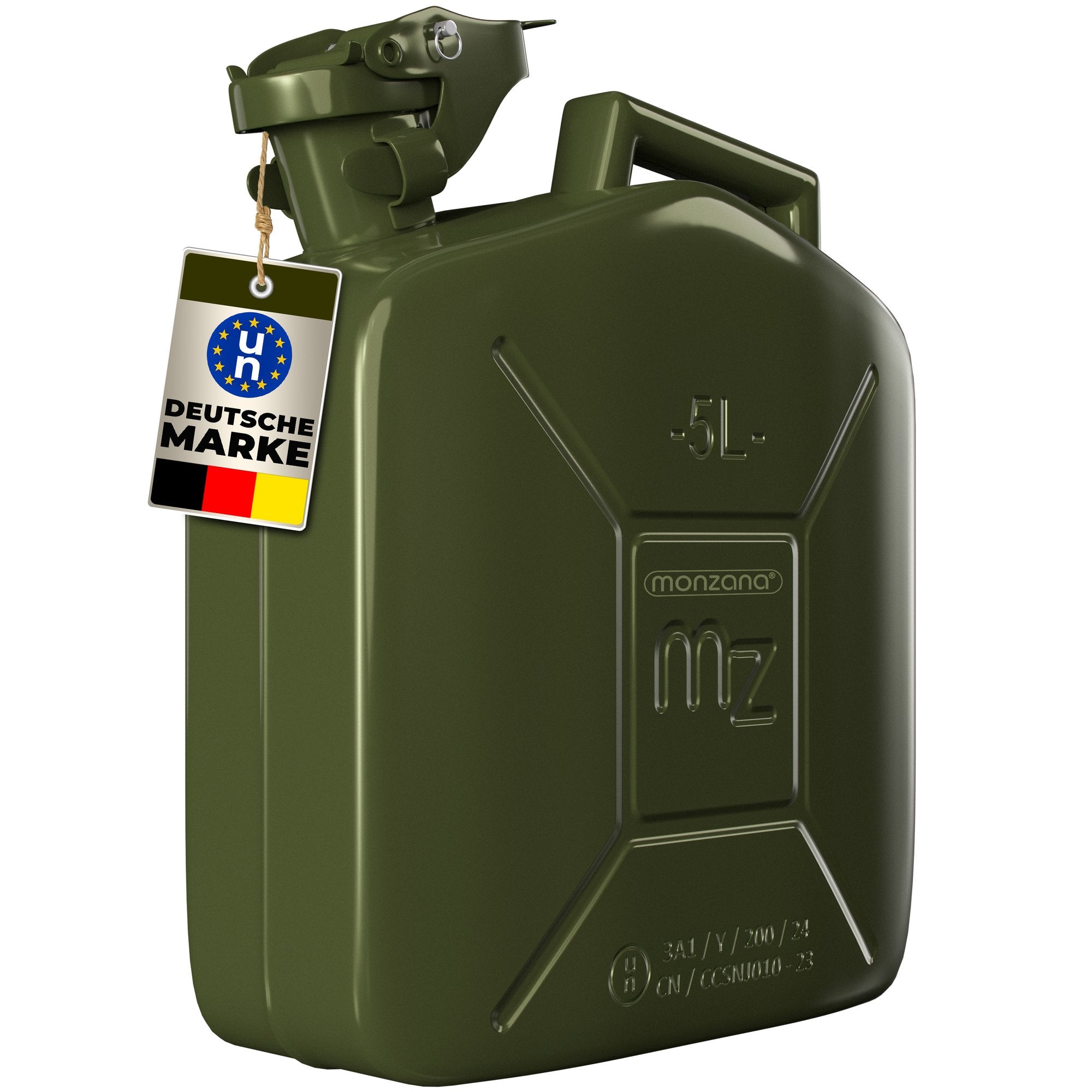 Stahlkanister, 5 Liter Fassungsvermögen, Un-geprüft, Rostfrei