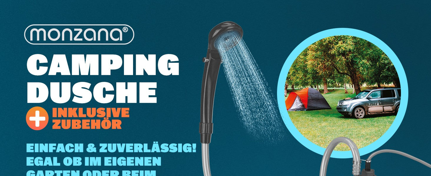 Tragbare 12-v-campingdusche Mit 5 M Kabel Und Pumpe