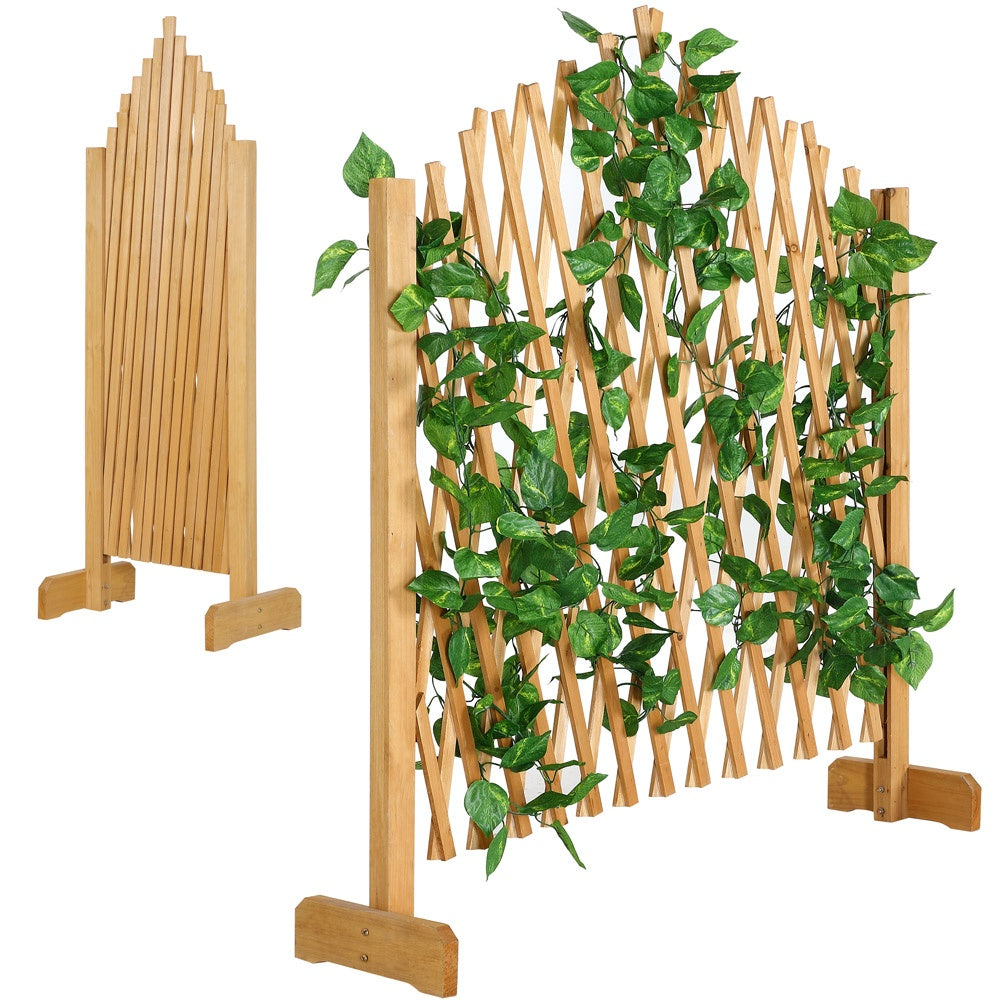 Verstellbares Holzspalier, 200 X 107 Cm, Freistehend Und Zusammenklappbar