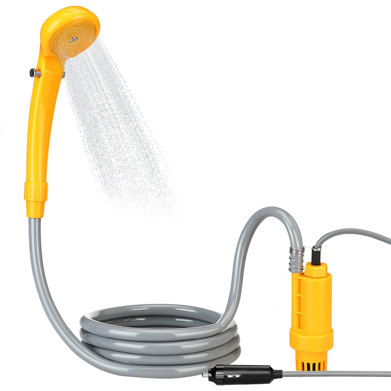 Tragbare 12-v-campingdusche, 5 M Kabel, Einstellbarer Wasserdruck