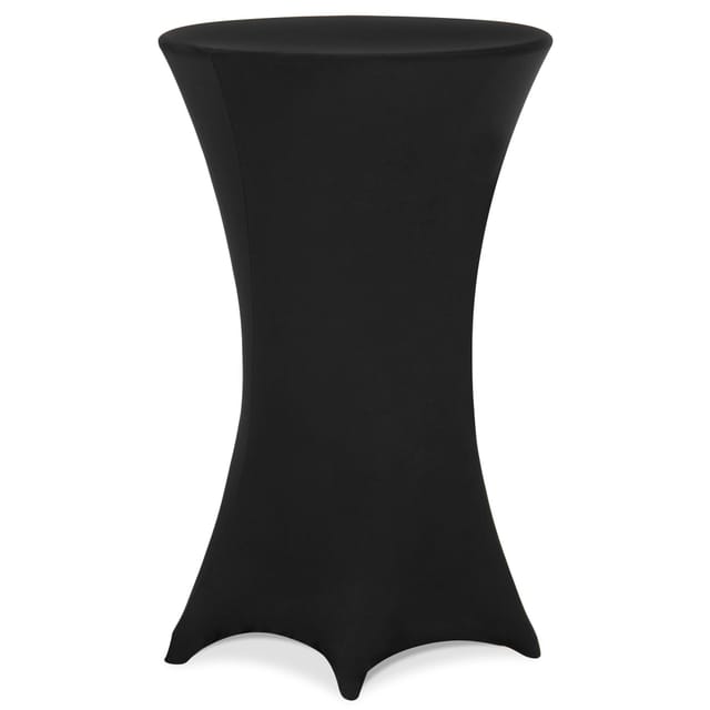 Schwarze Cocktailtischdecke, 70 Cm, Polyestergemisch