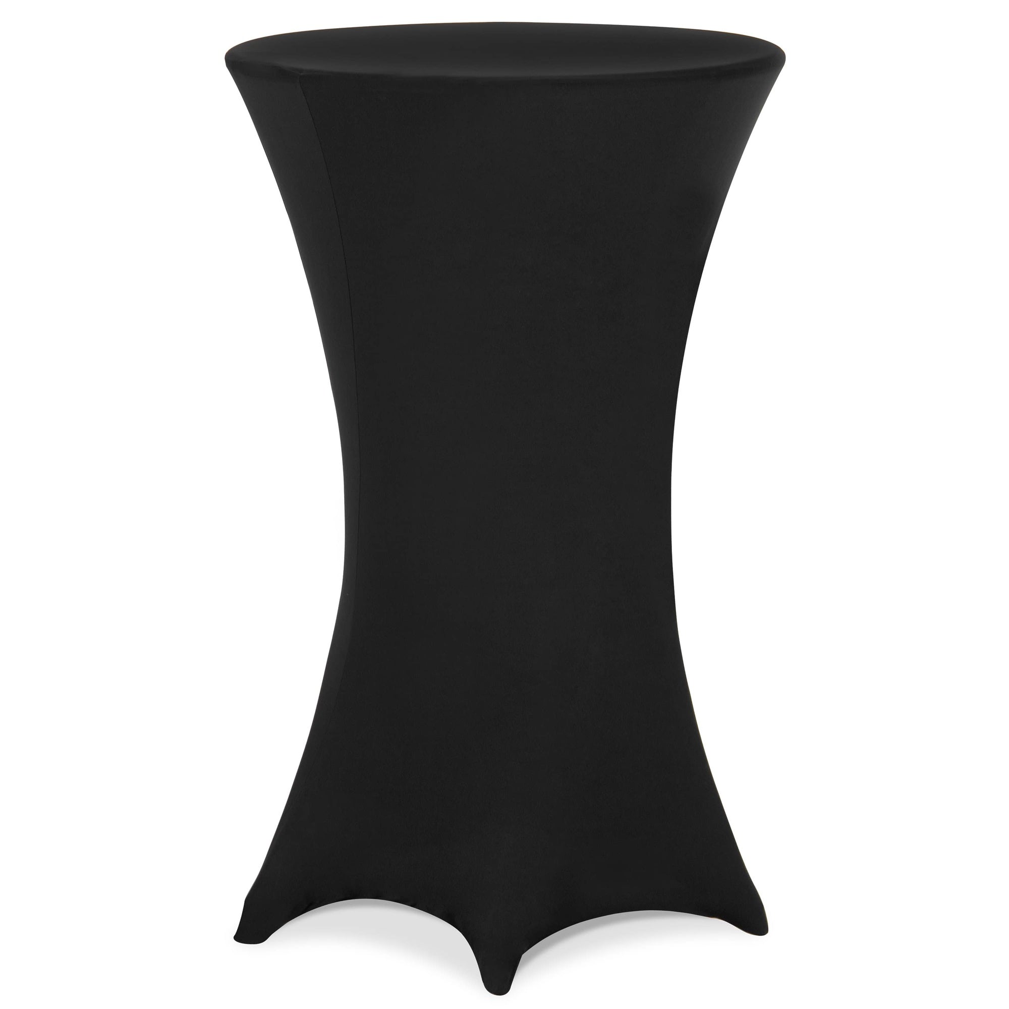 Schwarze Cocktailtischdecke, 60 Cm Durchmesser, Polyestergemisch
