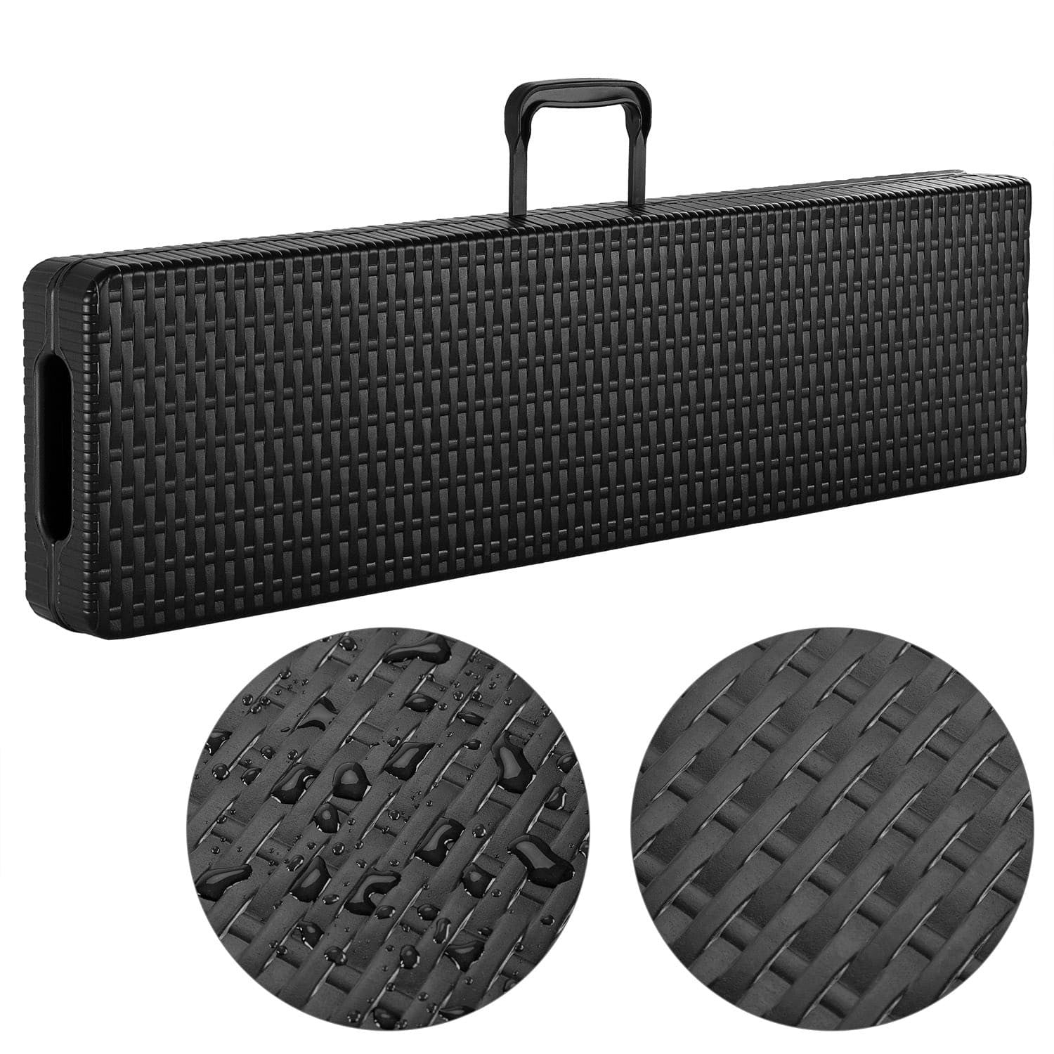 Gartenbank-set Aus Rattan, Klappbar, 183 Cm, 2-teilig