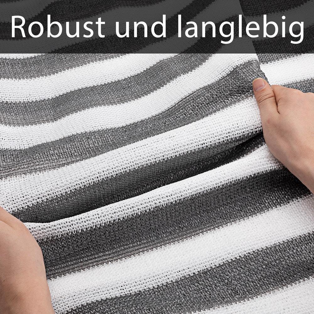 Balkon-sichtschutz, Grau/weiß, 1,2 X 10 M, Uv-beständig