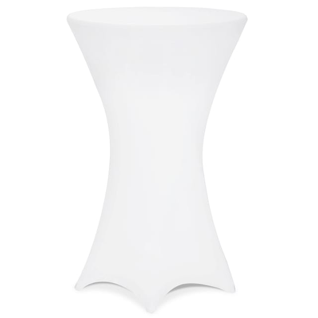 Weiße Cocktailtischdecke, 70 Cm, Knitterarm