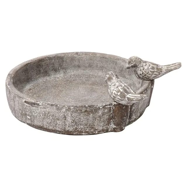 DOBAR Vogeltränke »Pool-Oase«, für Vögel, Keramik, grau