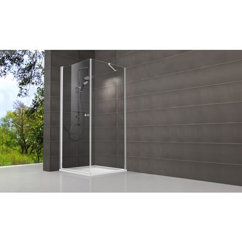 WELLWATER Drehtür »Smart«, BxH: 80 x 195 cm, Glas, silberfarben/transparent