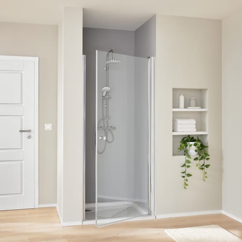 WELLWATER Seitenwand »Smart«, transparent, Glas/Alu/Kunststoff