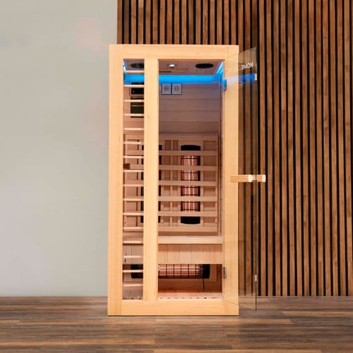 HOME DELUXE Infrarotsauna »Redsun S Deluxe«, für 1 Person, Fronteinstieg, Vollspektrumstrahler - beige