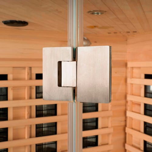 HOME DELUXE Infrarotsauna »Redsun XL Deluxe«, für 3 Pers., Fronteinstieg, Vollspektrumstrahler - beige