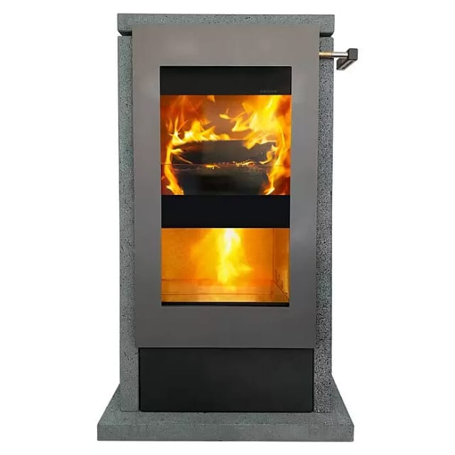 XEOOS® Kaminofen »x8 PATAGONIA«, grau, Naturstein, 8 kW