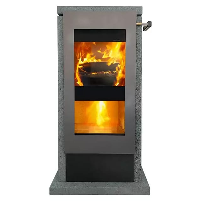 XEOOS® Kaminofen »x5 PATAGONIA«, grau, Naturstein, 5 kW