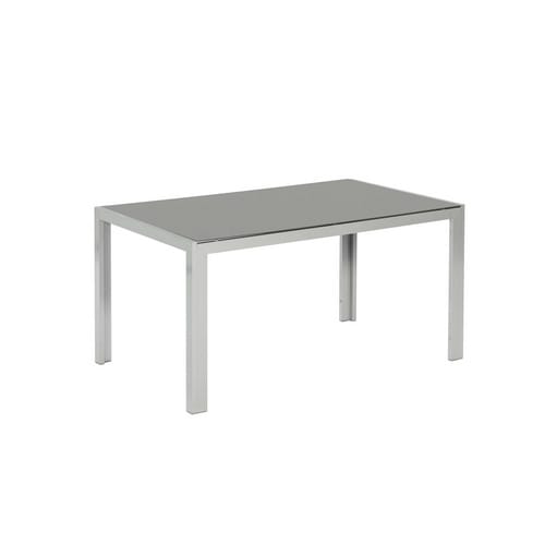 MERXX Gartentisch »Lucca«, BxHxT: 150 x 75 x 90 cm, Tischplatte: Sicherheitsglas - silberfarben