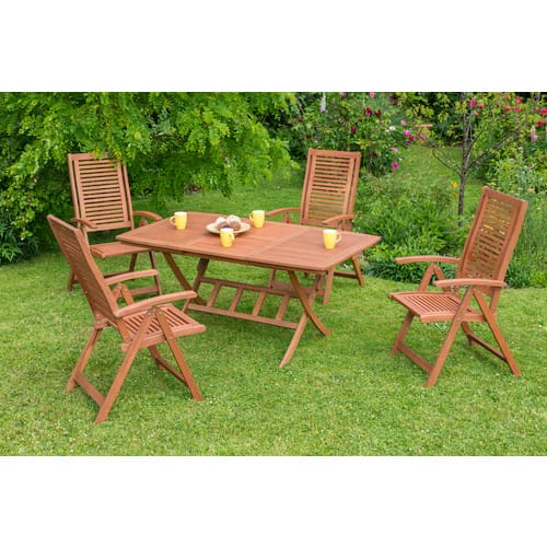 Gartenmöbel »Cordoba«, 4 Sitzplätze, Eukalyptusholz - beige
