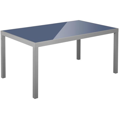 Tisch, BxHxL: 90 x 72 x 150 cm, Tischplatte: Sicherheitsglas - grau