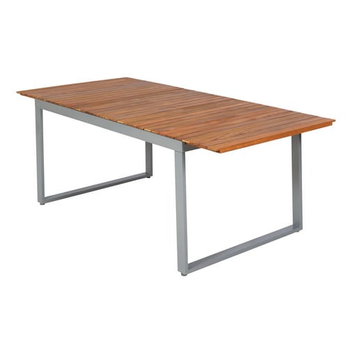 MERXX Gartenmöbel »Naxos«, 6 Sitzplätze, Aluminium/Textil/Akazienholz - grau