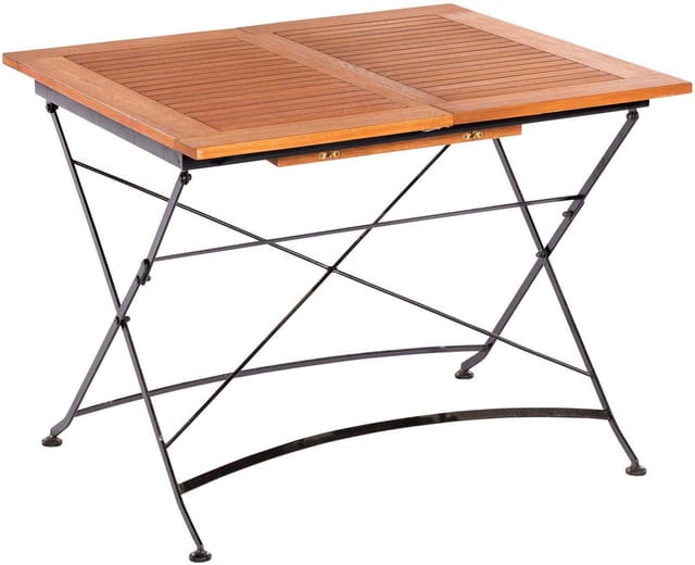 Klapptisch »Schlossgarten«, BxHxL: 90 x 74 x 150 cm, Tischplatte: Eukalyptusholz - grau