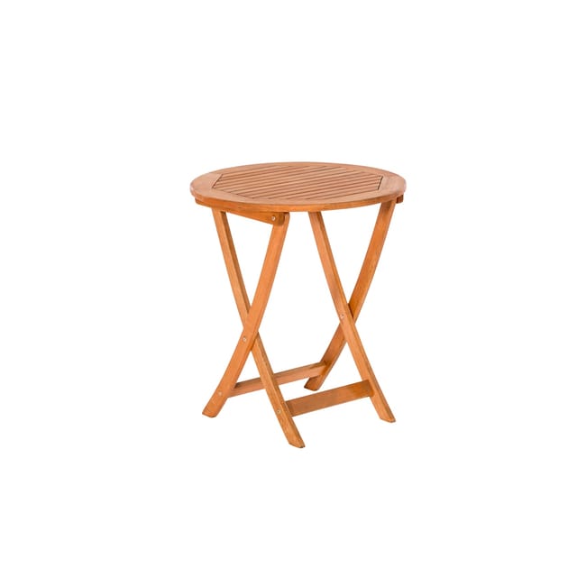 MERXX Klapptisch, mit Eukalyptusholz-Tischplatte, Ø x H: 80 x 75 cm - beige