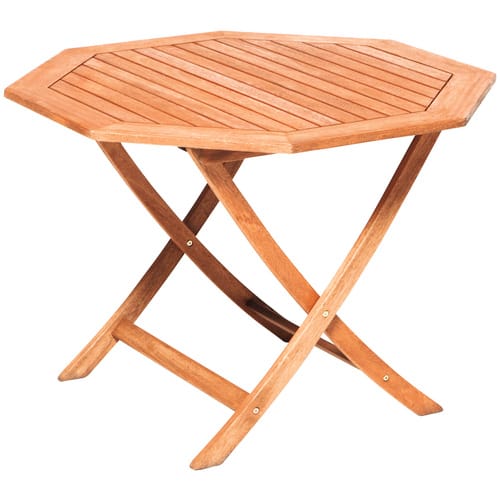 Klapptisch, ØxH: 110 x 74 cm, Tischplatte: Eukalyptusholz - beige