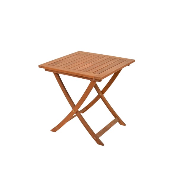 Klapptisch, BxHxL: 70 x 74 x 70 cm, Tischplatte: Eukalyptusholz - beige