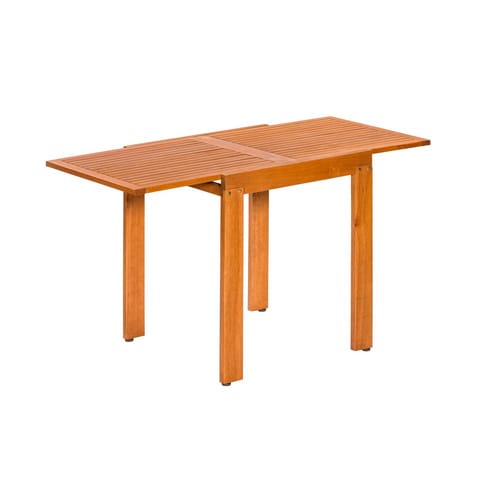 Ausziehtisch, BxHxL: 70 x 77,5 x 132 cm, Tischplatte: Eukalyptusholz - beige