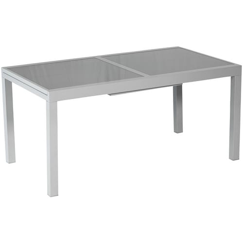 MERXX Tisch, mit Sicherheitsglas-Tischplatte, BxHxT: 180 x 75 x 100 cm - grau
