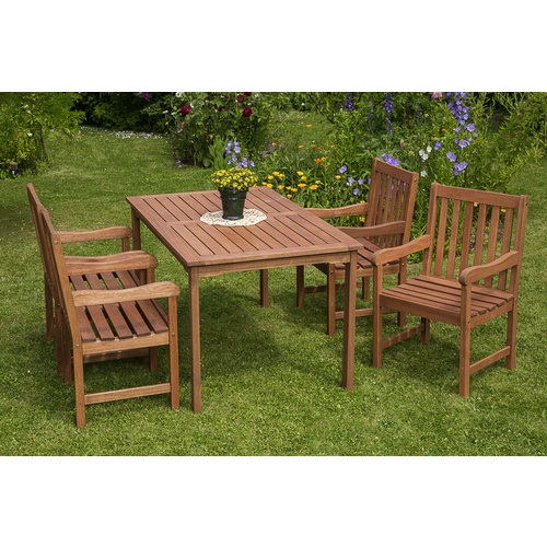 MERXX Gartenmöbel »Santos«, 4 Sitzplätze, Eukalyptusholz - beige Bild 3