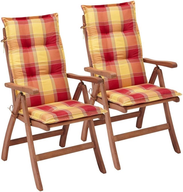 MERXX Gartenstuhl-Set, Holz, 2-teilig - beige