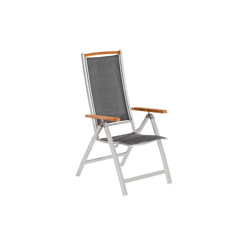 MERXX Klappstuhl »Siena«, BxTxH: 64 x 64 x 117 cm, Aluminium/ Textil/ Akazienholz - schwarz