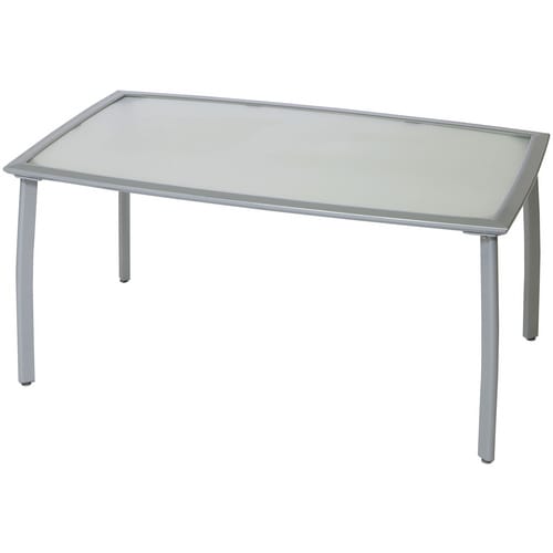 MERXX Gartentisch »Cararra«, mit Sicherheitsglas-Tischplatte, BxTxH: 150 x 90 x 74,5 cm - silberfarben