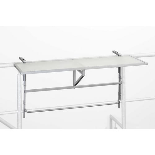Hängetisch, BxHxL: 40 x 73,5 x 120 cm, Tischplatte: Sicherheitsglas - silberfarben