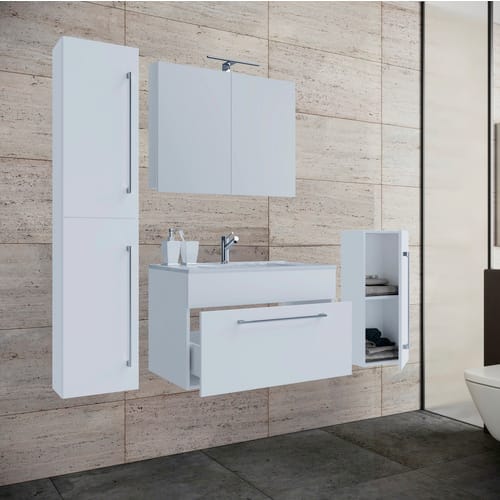 VCM Badmöbel-Set, Breite Waschtisch: 60 cm - weiss