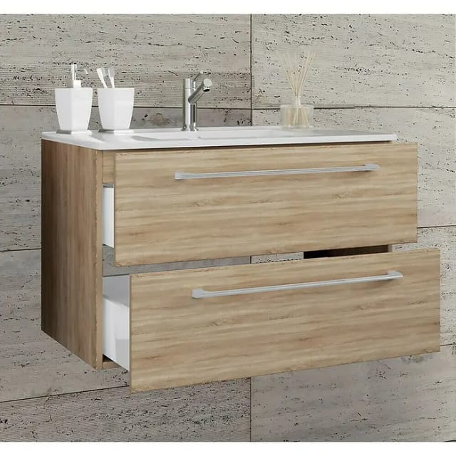VCM Waschtisch-Set, Breite Waschtisch: 60 cm - braun